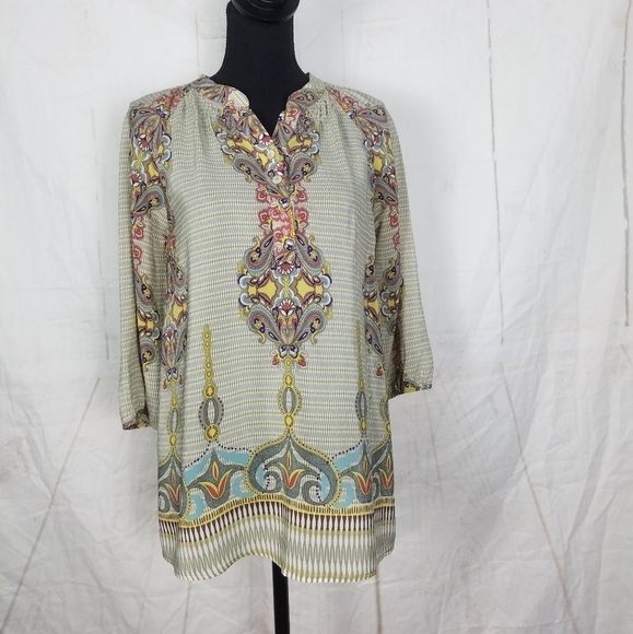 Trinity printed silk top - Picture 3 of 10